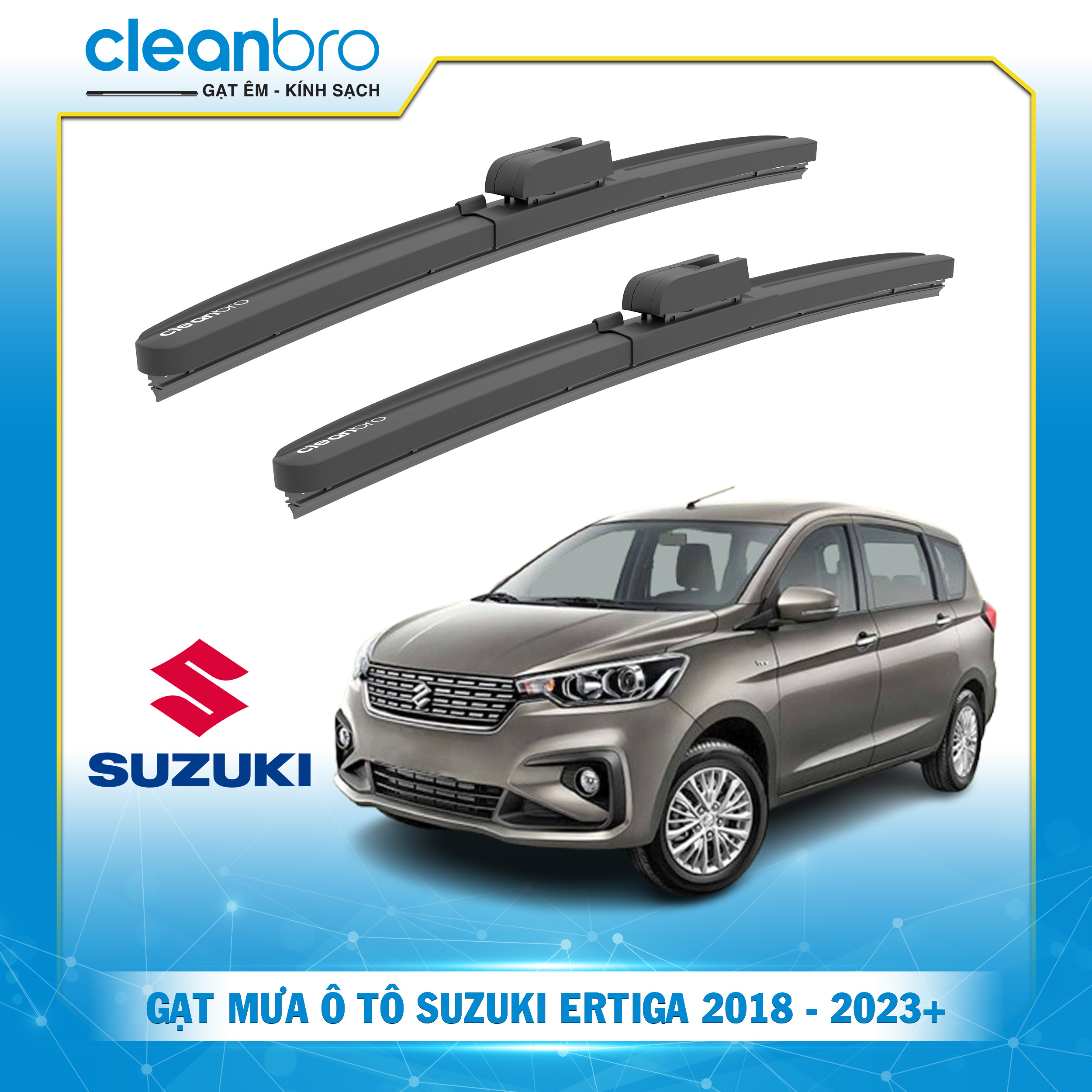 Gạt mưa ô tô hiệu ứng lá sen  Suzuki Ertiga [2018-2023+]